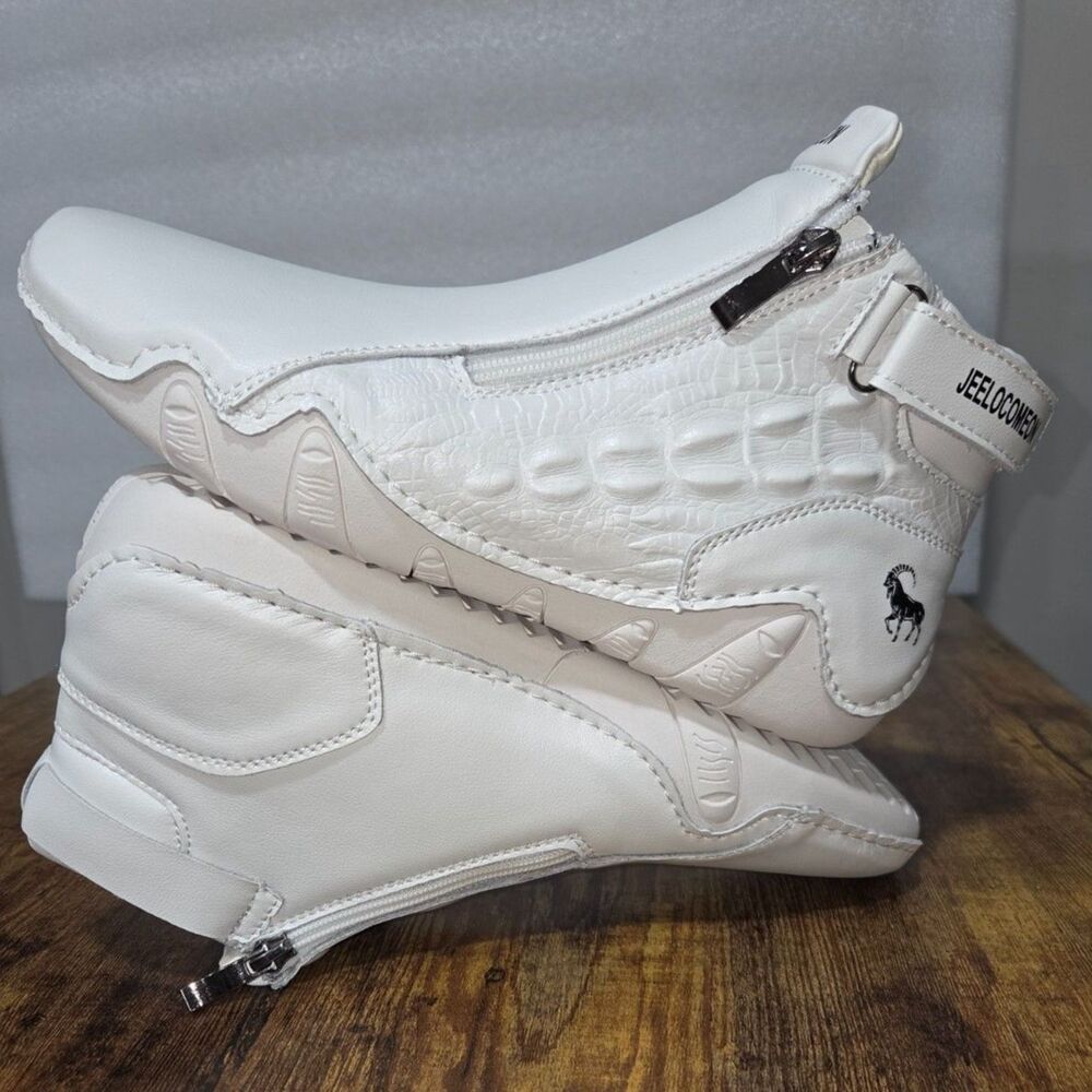 Men's shoes white mid-top. Size: 40/8